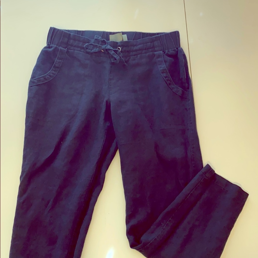 Athleta cropped linen pant